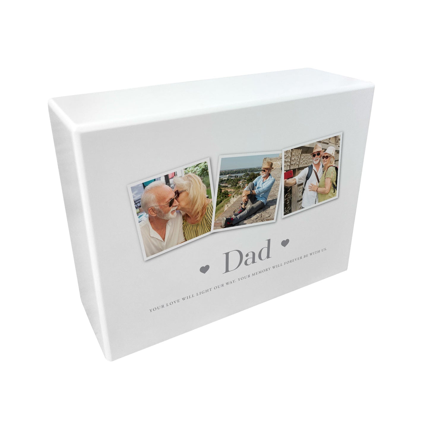 Personalised Three Photo Cremation Urn For Ashes | 1.09 Litres
