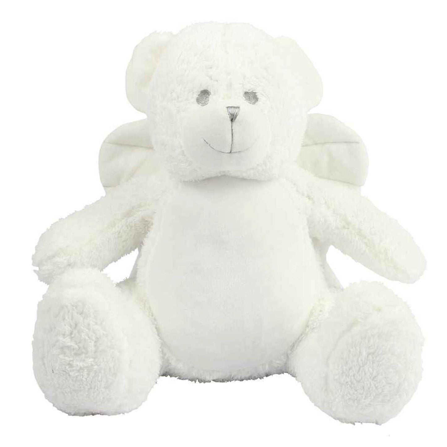 Personalised Angel Wings Ashes Keepsake Memory Bear - White