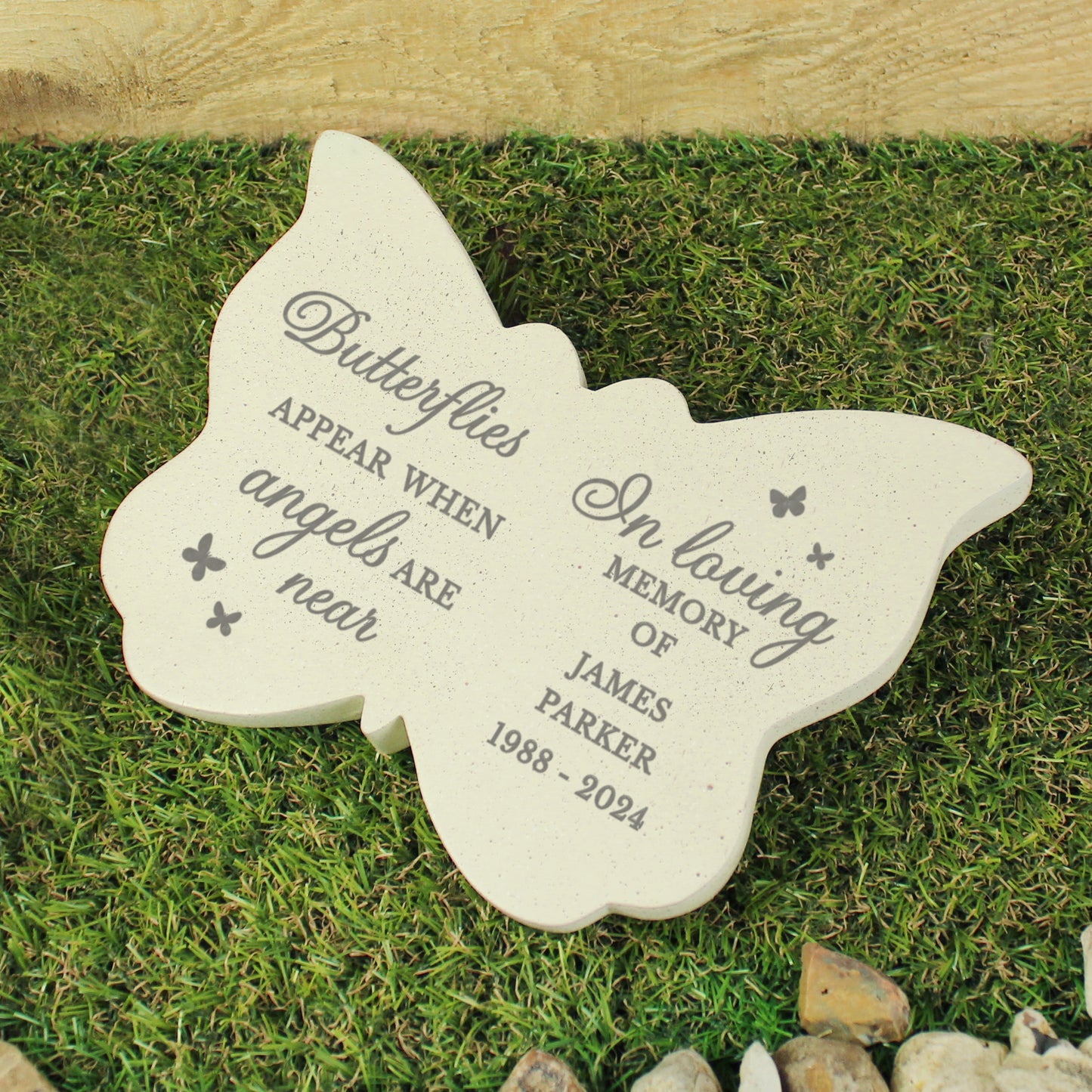 Personalised Outdoor Memorial Butterfly Tribute. '... When Angels Are Near'