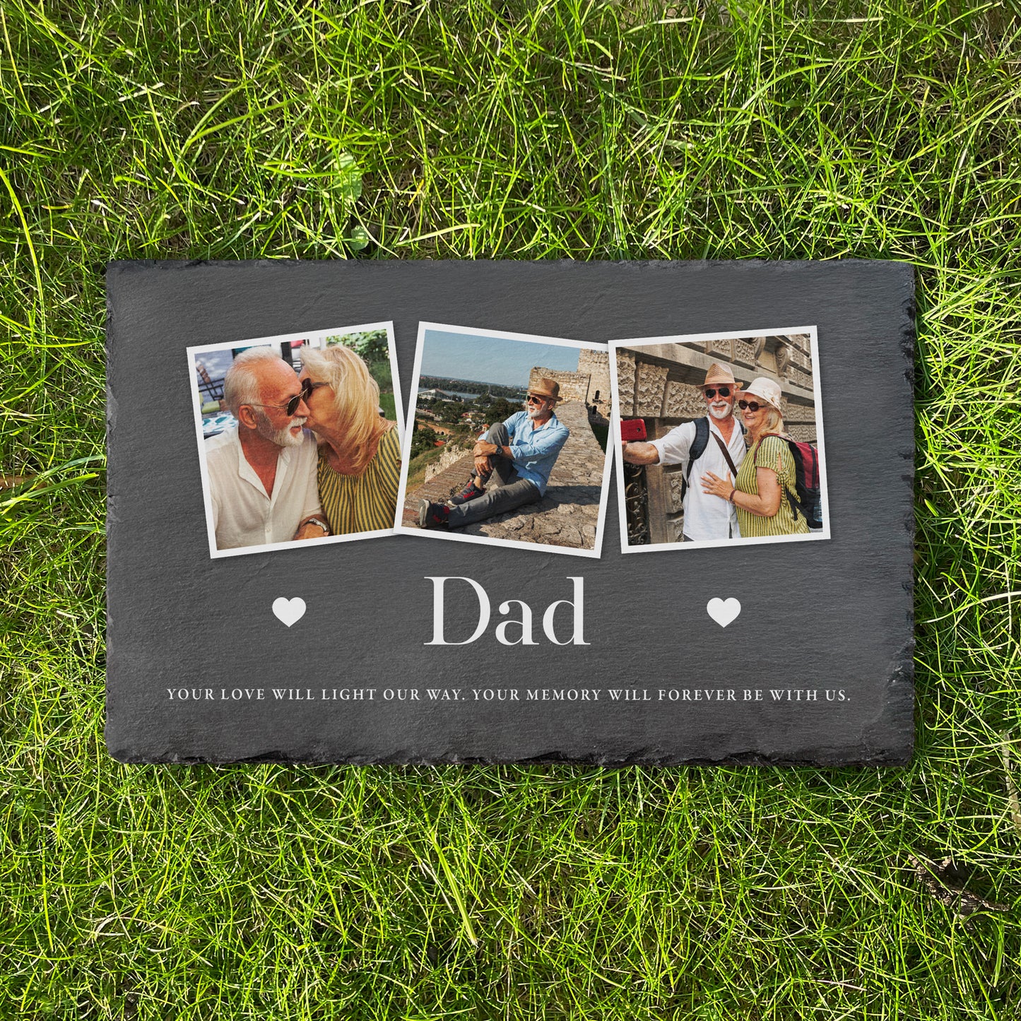 Personalised Photo Memorial Slate Grave Marker 30 x 20cm
