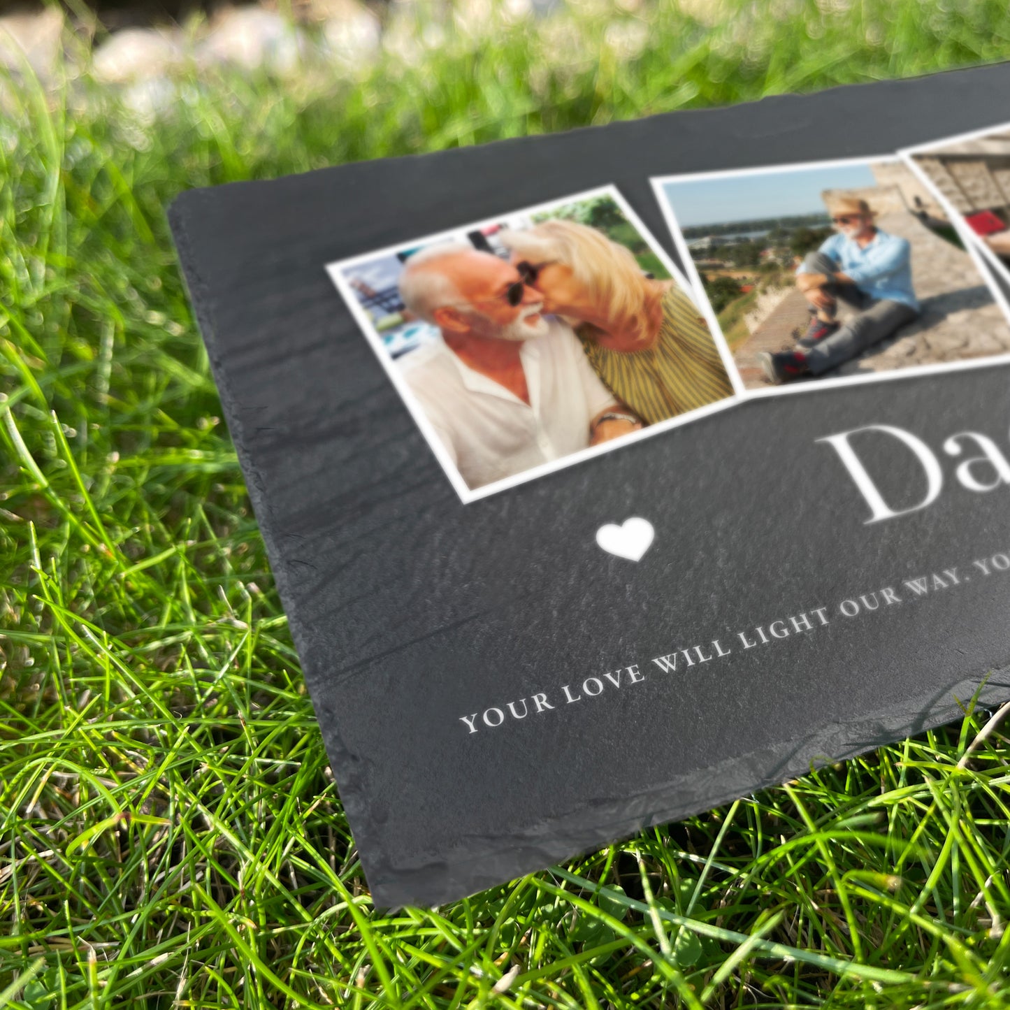 Personalised Photo Memorial Slate Grave Marker 30 x 20cm