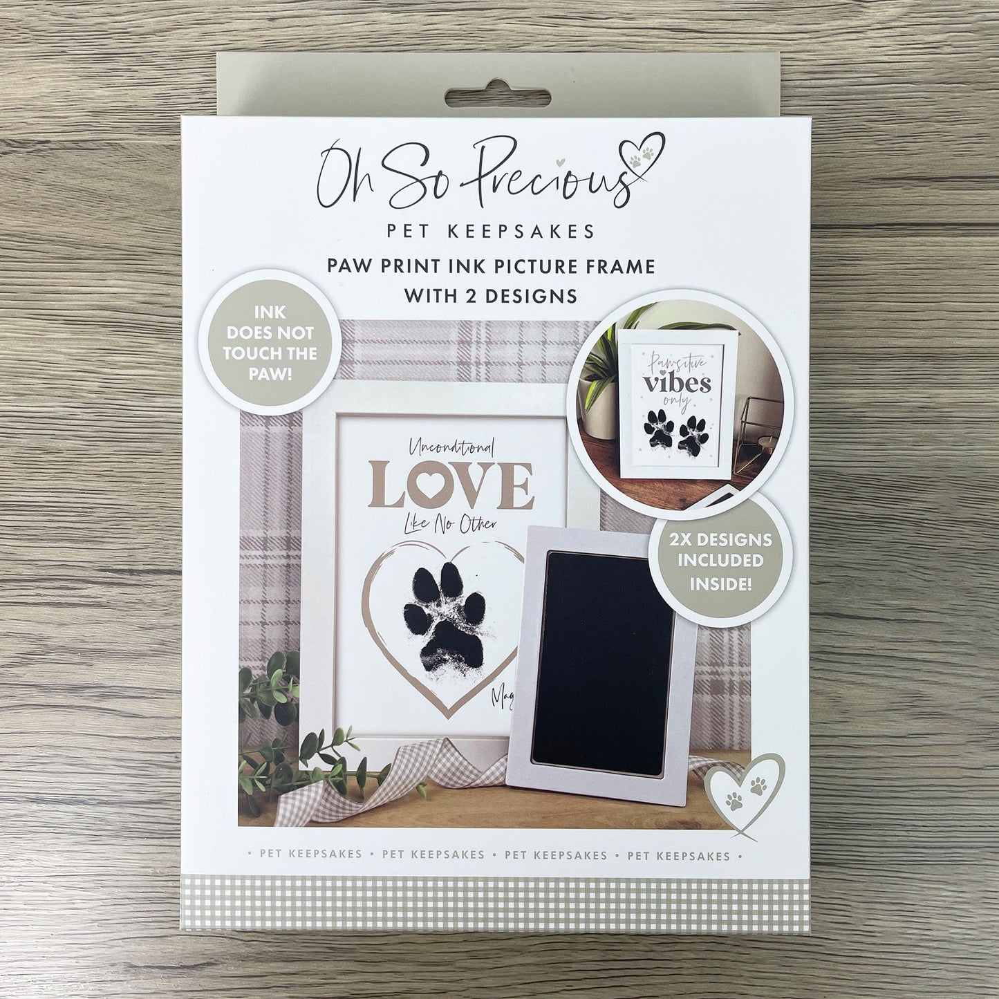 Paw Print Ink Picture Frame With 2 Designs
