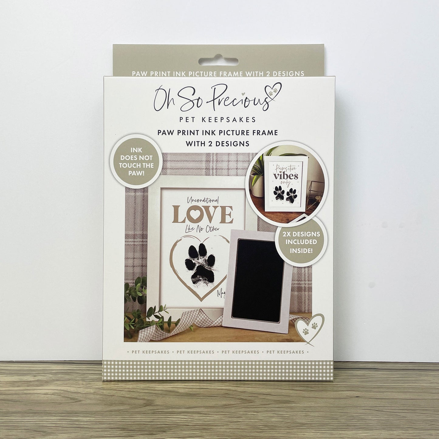 Paw Print Ink Picture Frame With 2 Designs