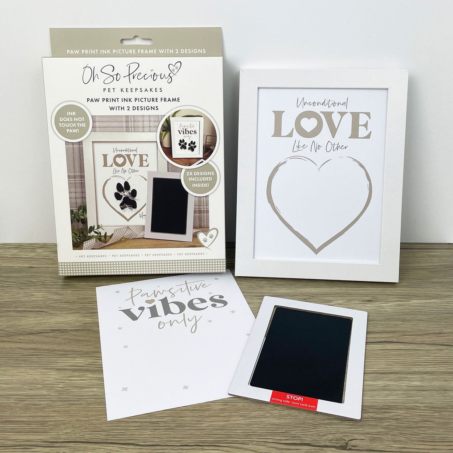 Paw Print Ink Picture Frame With 2 Designs