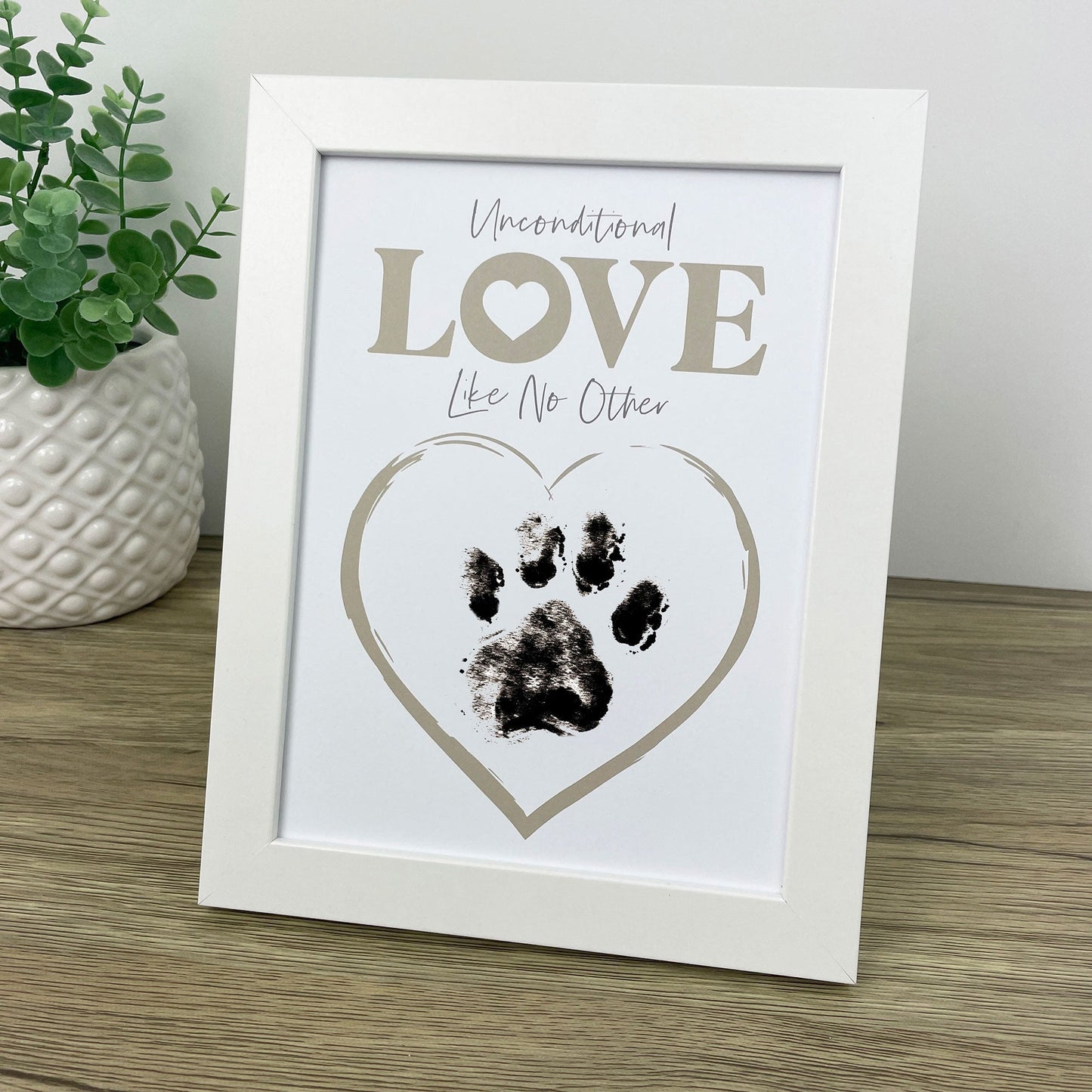 Paw Print Ink Picture Frame With 2 Designs