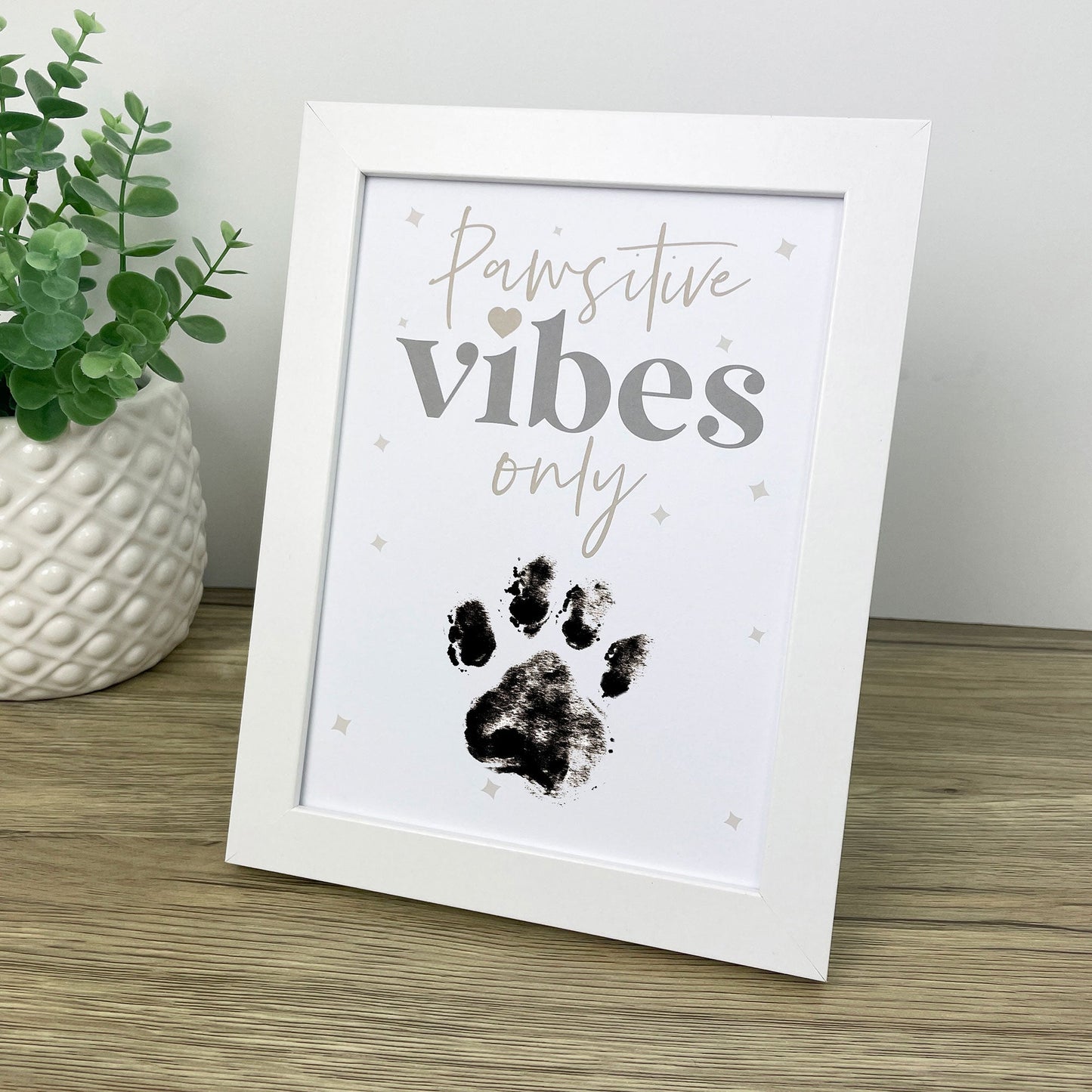 Paw Print Ink Picture Frame With 2 Designs