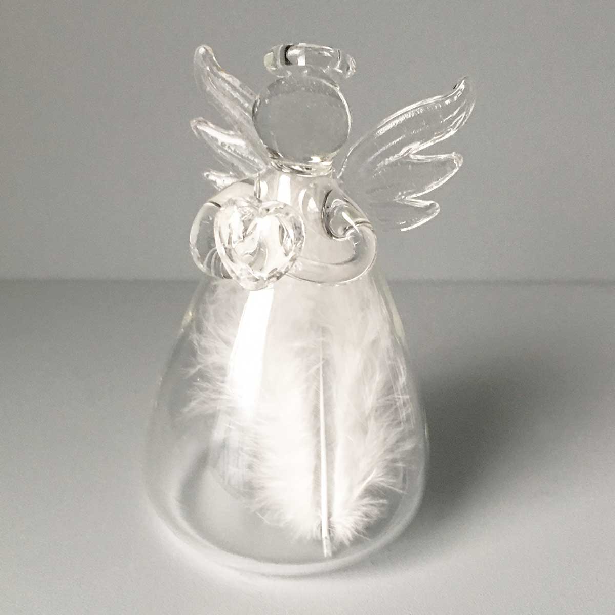 Angels, Wings & Feathers Feather Filled Glass Angel