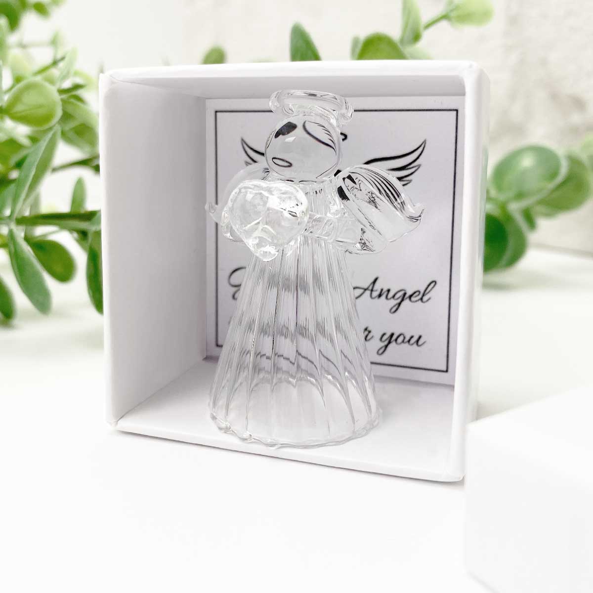 Boxed Glass 'Guardian Angel' Ornament