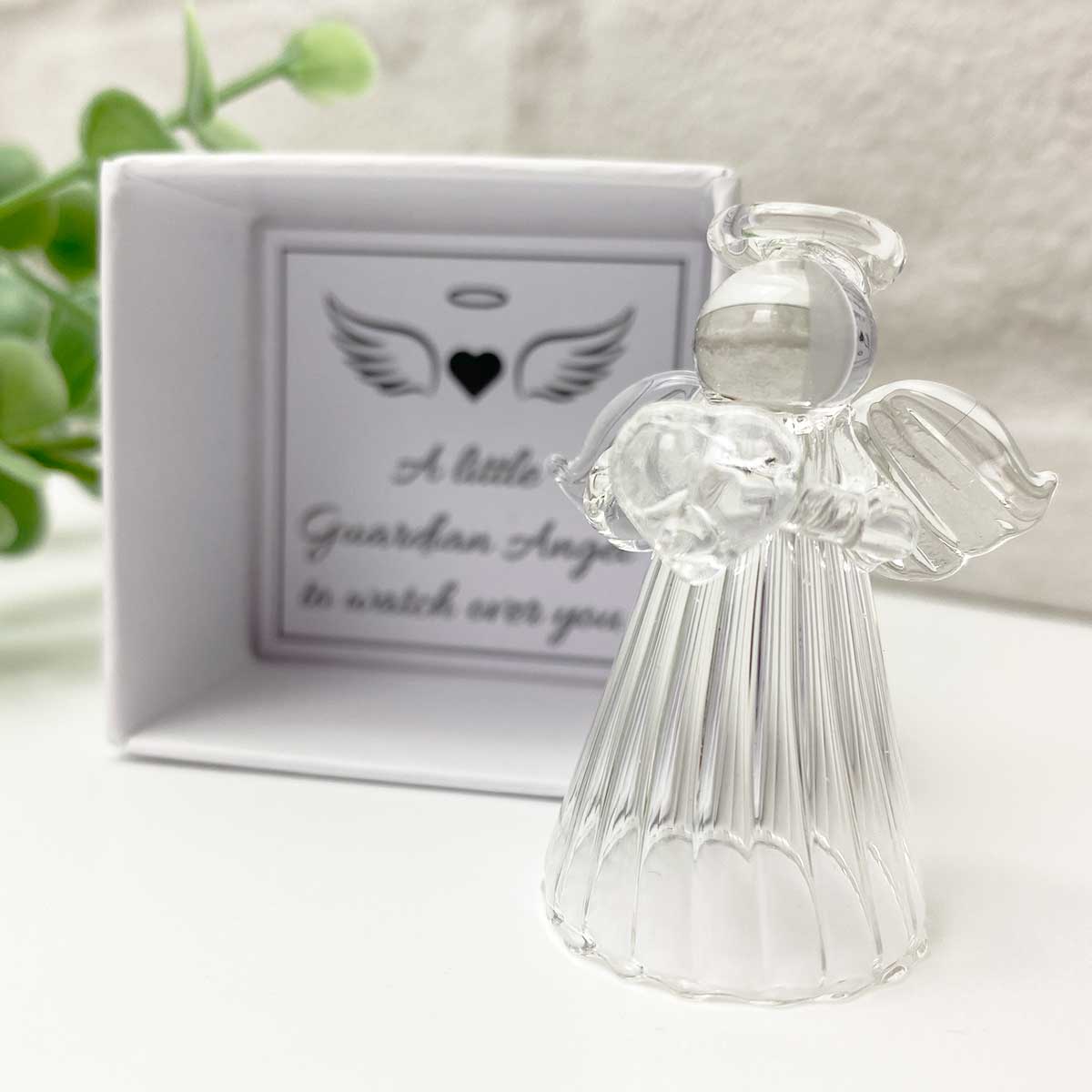Boxed Glass 'Guardian Angel' Ornament