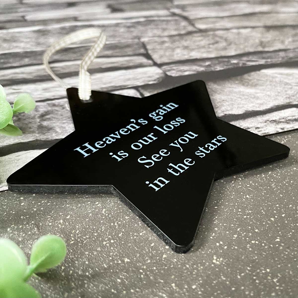 Acrylic Memorial Star Hanging Decoration for Pets