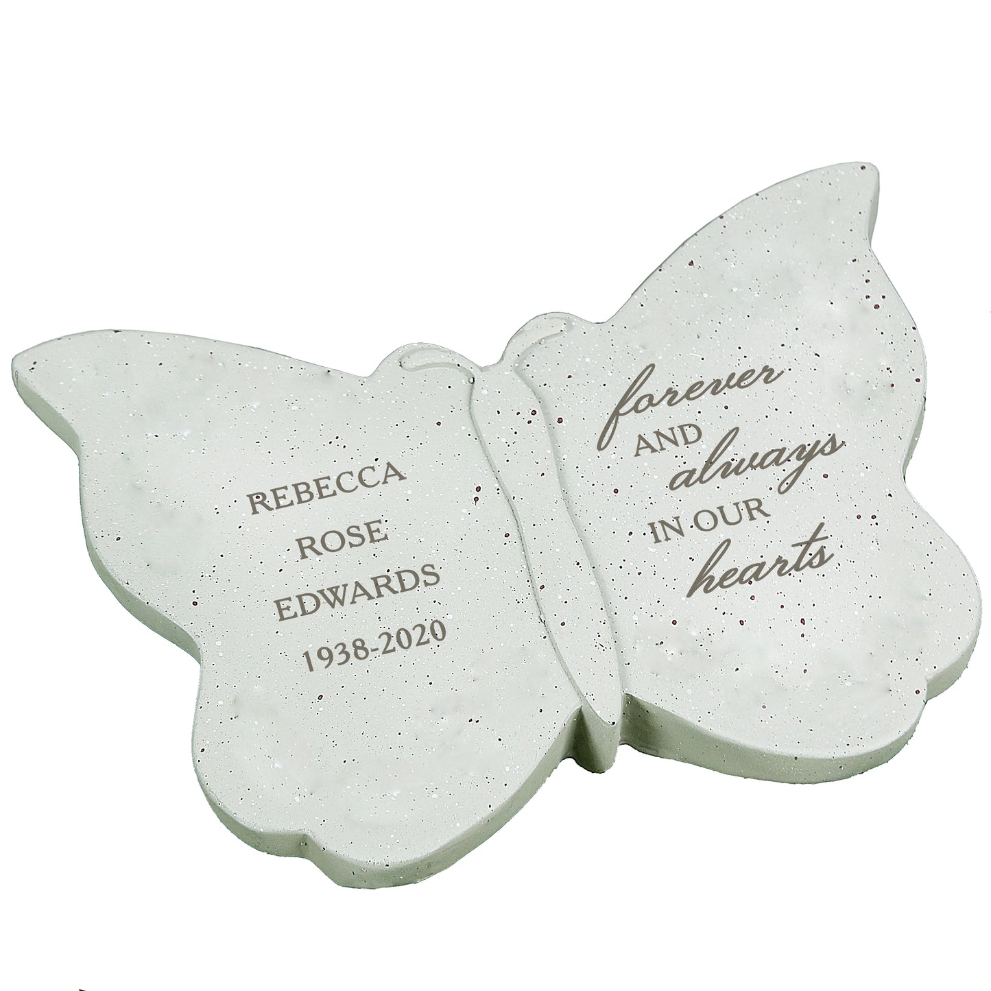 Personalised Outdoor Memorial Butterfly Tribute. 'Forever And Always In Our Hearts'