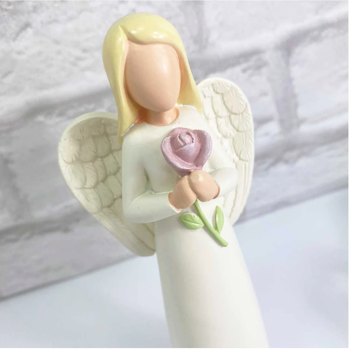 Memorial Ornament. Angel & Rose. 'In Loving Memory'