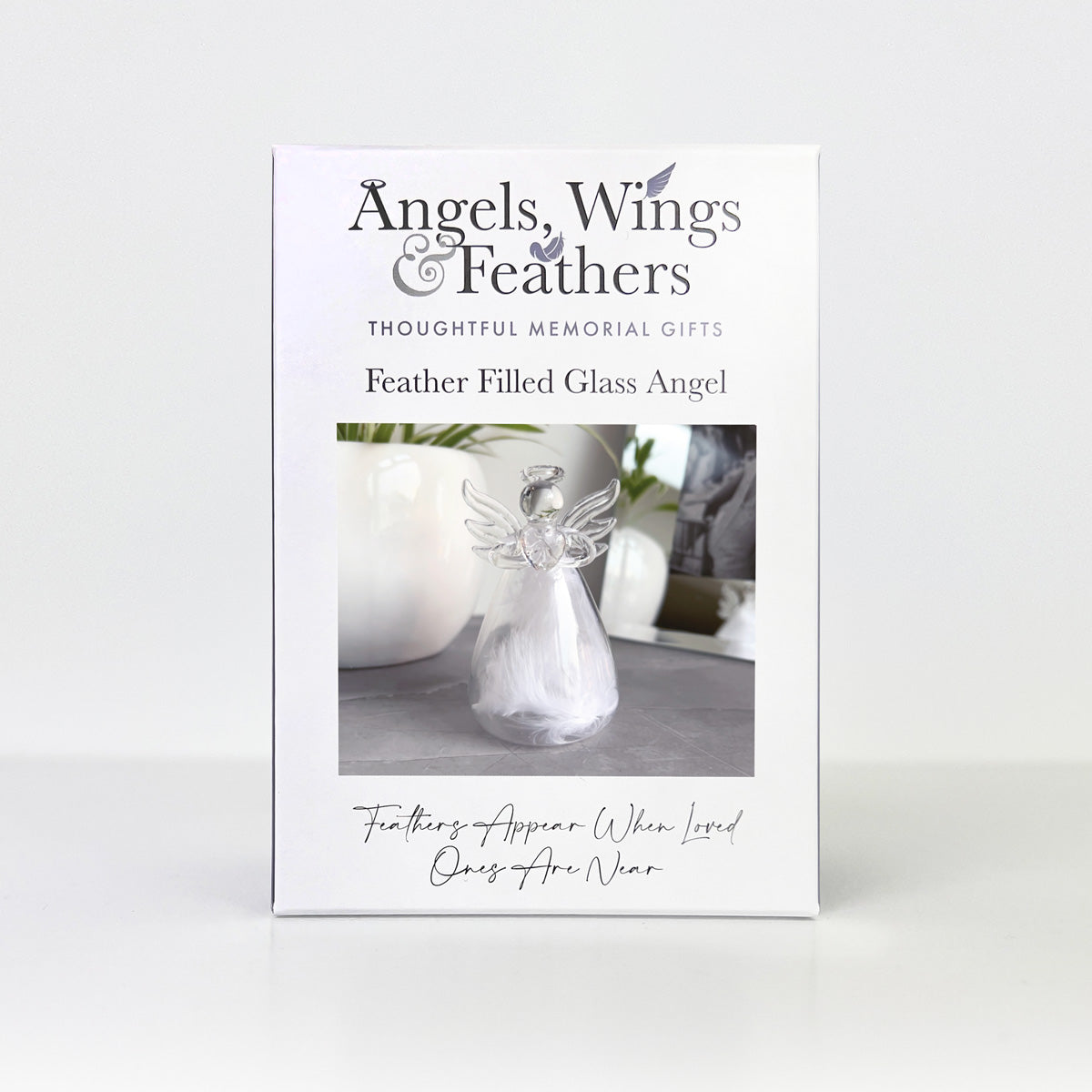 Angels, Wings & Feathers Feather Filled Glass Angel