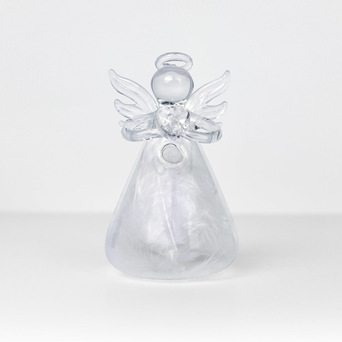 Angels, Wings & Feathers Feather Filled Glass Angel