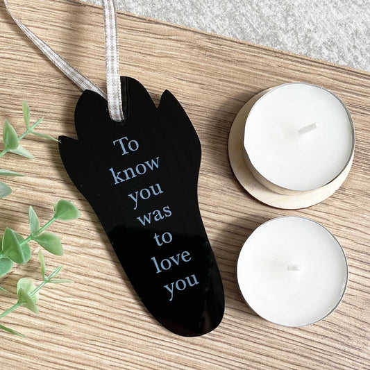 Acrylic Memorial Rabbit Paw Hanging Decoration - Colour Options