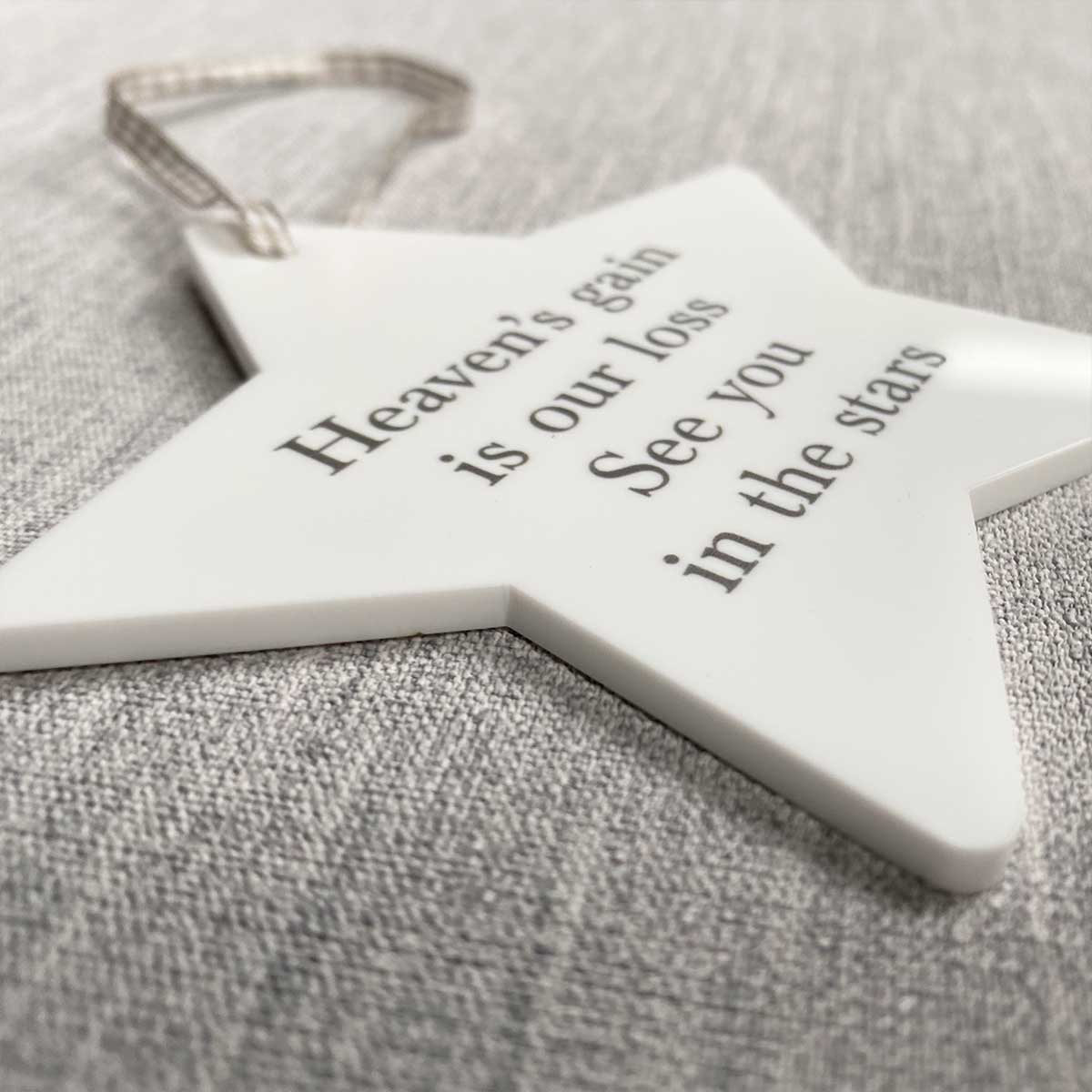 Acrylic Memorial Star Hanging Decoration for Pets