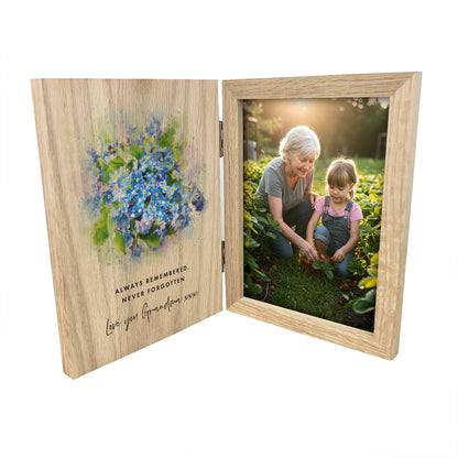 Personalised Forget-Me-Not Book Photo Frame