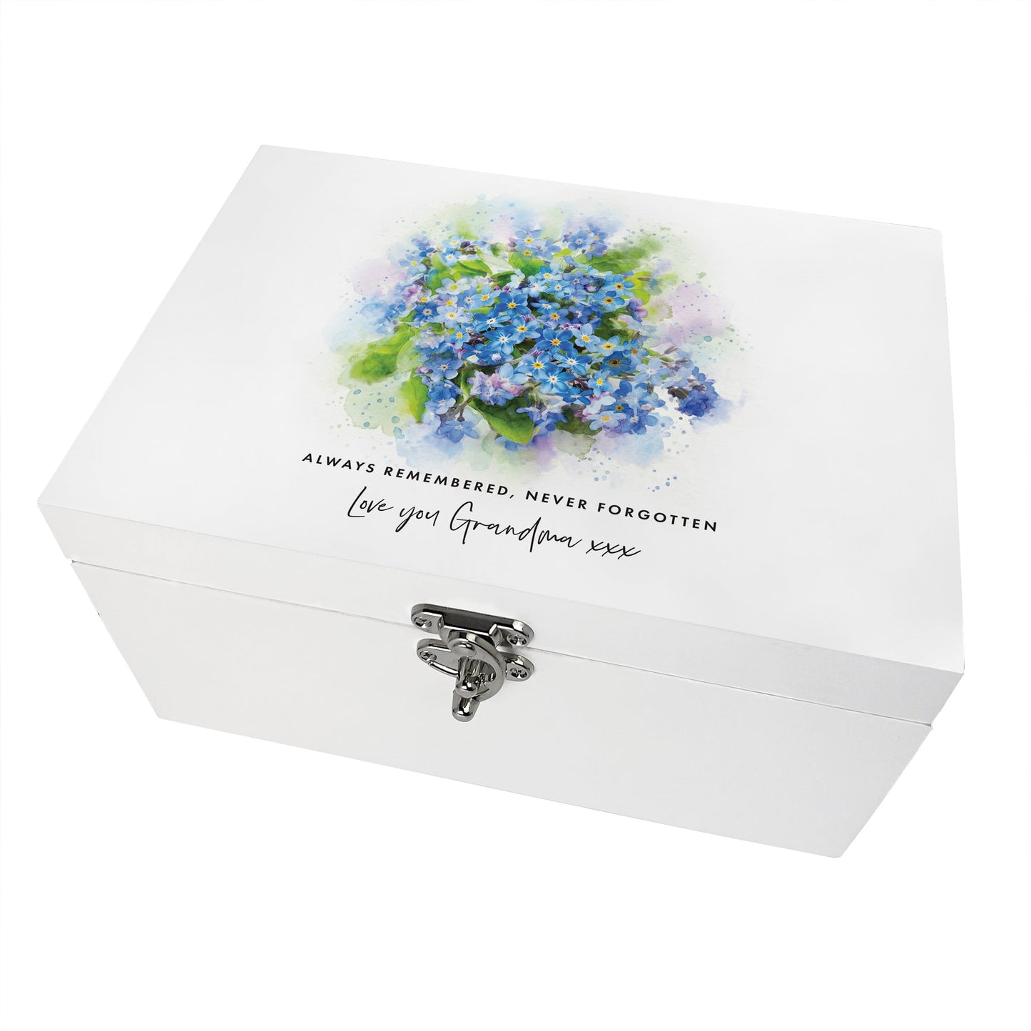 Personalised Forget-Me-Not Memory Box - 3 Sizes (22cm | 27cm | 30cm)
