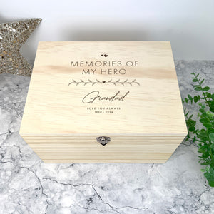 You added Personalised Pine Wooden Any Message Keepsake Memory Box - 4 Sizes (20cm | 26cm | 30cm | 36cm) to your cart.