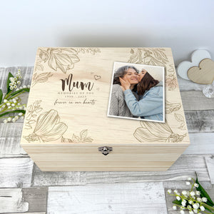 You added Personalised Floral Pine Wooden Memorial Photo Keepsake Memory Box - 4 Sizes (20cm | 26cm | 30cm | 36cm) to your cart.