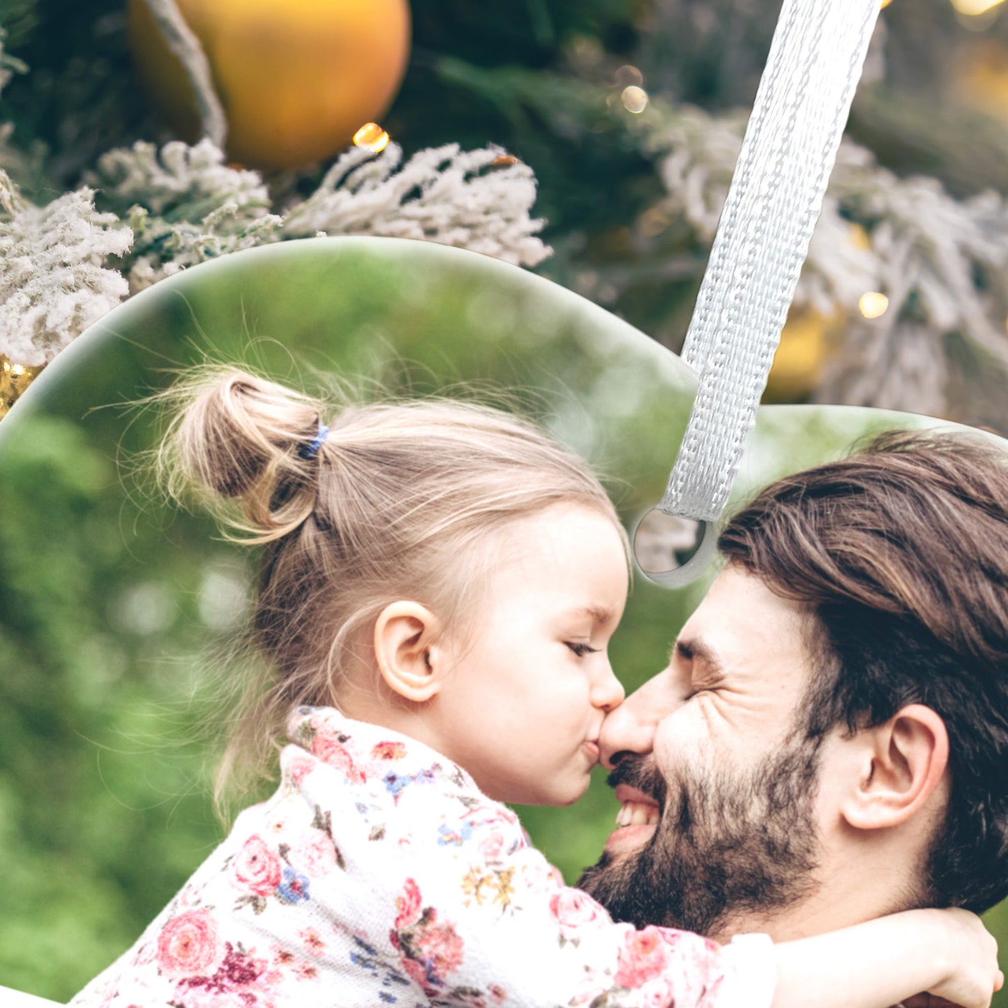 Any Message & Photo Ceramic Heart Hanging Decoration + Gift Box