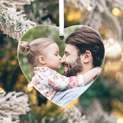 Your Favourite Photo Ceramic Heart Hanging Decoration + Gift Box