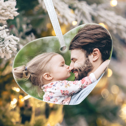 Your Favourite Photo Ceramic Heart Hanging Decoration + Gift Box