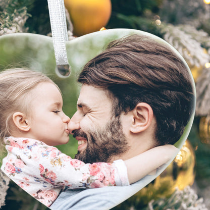 Your Favourite Photo Ceramic Heart Hanging Decoration + Gift Box