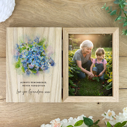 Personalised Forget-Me-Not Book Photo Frame