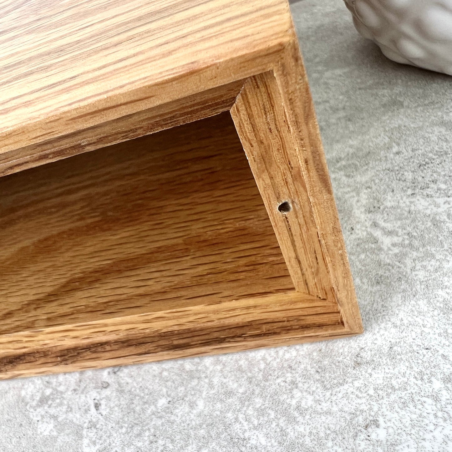 Personalised Slim Oak Urn For Cremation Ashes - Dandelion Design