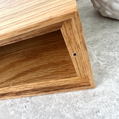 Personalised Slim Oak Urn For Cremation Ashes - Dandelion Design