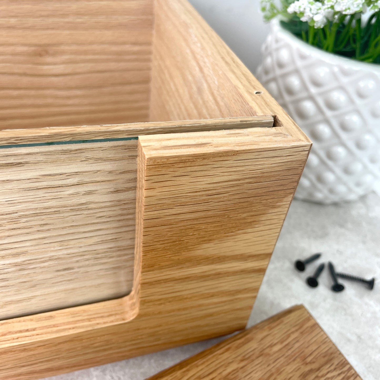 Personalised Oak Photo Urn For Cremation Ashes - Branch of Love Design