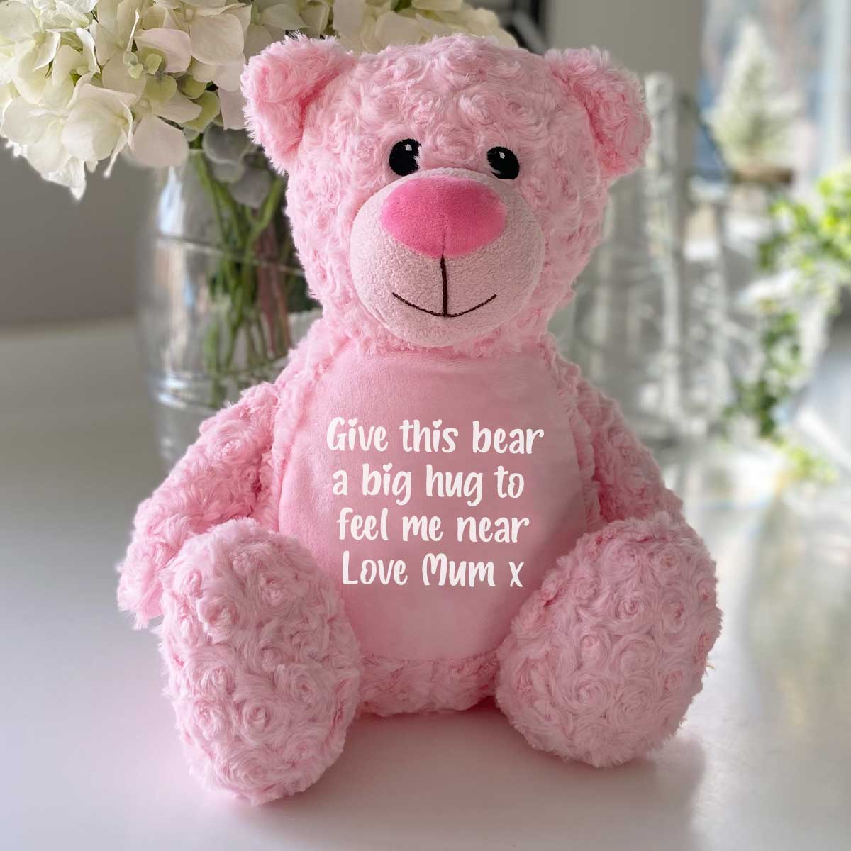 Personalised Record-A-Voice Teddy Bear - Pink