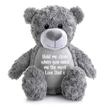Load image into Gallery viewer, Personalised Record-A-Voice Teddy Bear - Grey