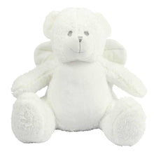 Load image into Gallery viewer, Personalised Angel Wings Record-A-Voice Keepsake Memory Bear - White