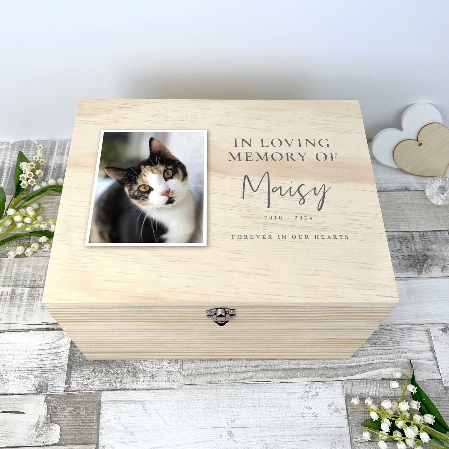 Personalised In Loving Memory Of Photo Pet Memorial Keepsake Box - 5 Sizes (16cm | 20cm | 26cm | 30cm | 36cm)