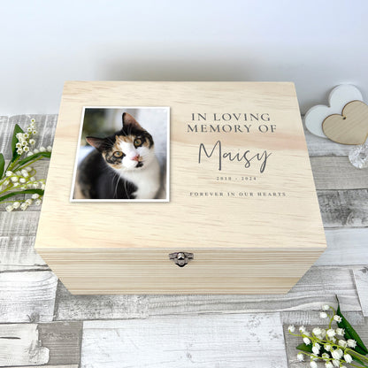 Personalised In Loving Memory Of Photo Pet Memorial Keepsake Box - 5 Sizes (16cm | 20cm | 26cm | 30cm | 36cm)