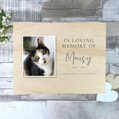 Personalised In Loving Memory Of Photo Pet Memorial Keepsake Box - 5 Sizes (16cm | 20cm | 26cm | 30cm | 36cm)