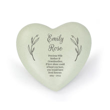 Load image into Gallery viewer, Personalised Free Text Heart Memorial