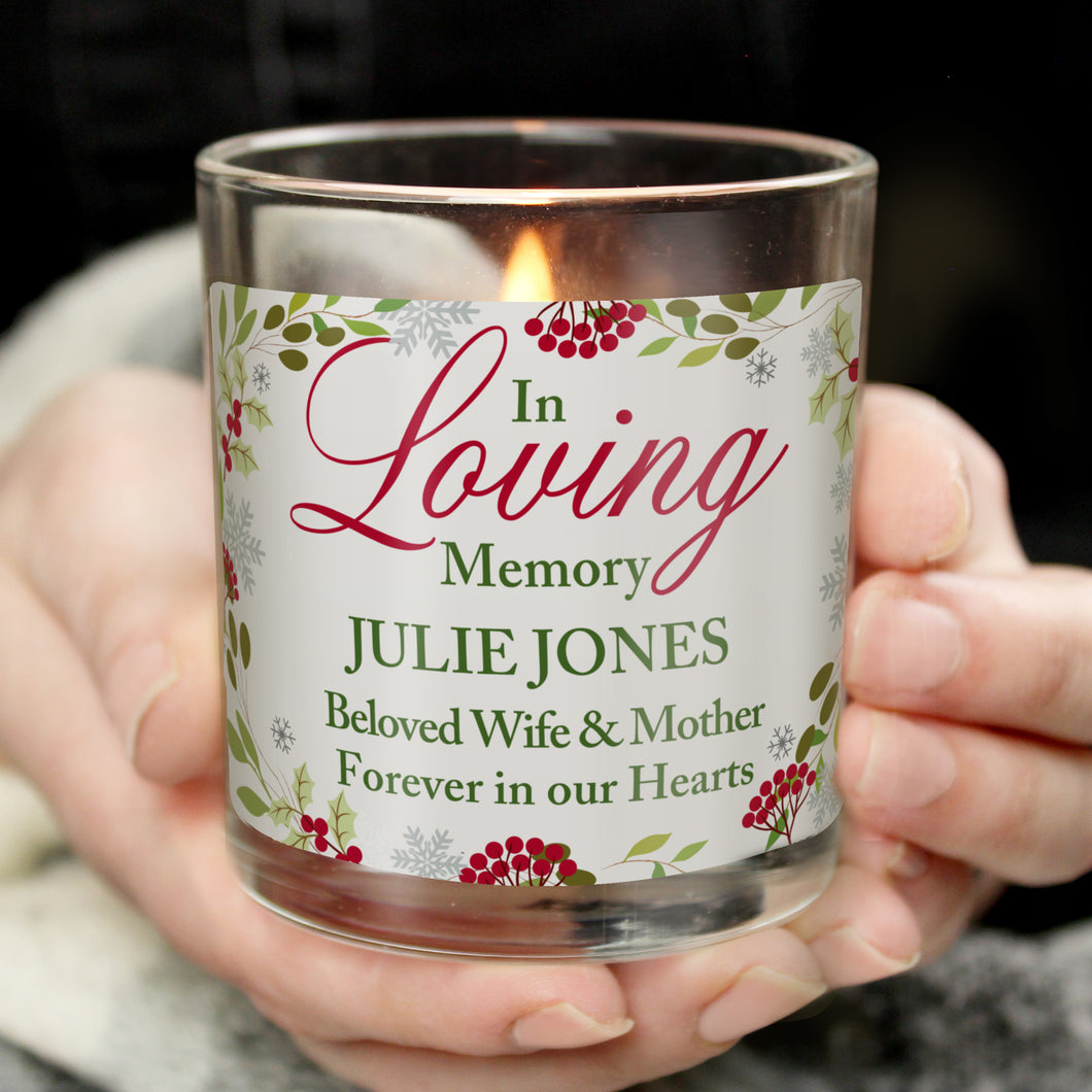 Personalised In Loving Memory Scented Jar Candle