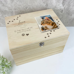 You added Personalised Paw Prints Pine Wooden Pet Memorial Photo Memory Box - 4 Sizes (20cm | 26cm | 30cm | 36cm) to your cart.