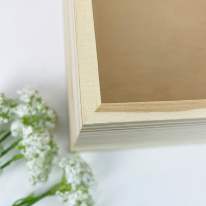 Personalised Large Wooden Pet Memorial Photo Memory Box - 5 Sizes (16cm | 20cm | 26cm | 30cm | 36cm)