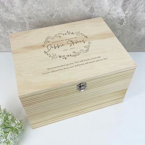 You added Personalised Pine Wooden Wreath Keepsake Memory Box - 5 Sizes (16cm |20cm | 26cm | 30cm | 36cm) to your cart.