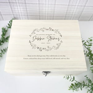 You added Personalised Luxury 34cm Wooden Wreath Keepsake Memory Box to your cart.