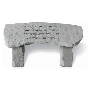 Memorial Stone Bench. Inscribed sentimental verse.