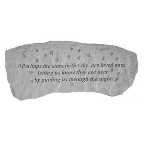 Memorial Stone Bench. Inscribed sentimental verse.