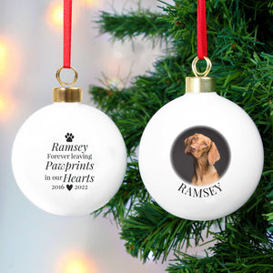 You added Personalised Paw Print Memorial Photo Bauble to your cart.