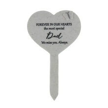 Load image into Gallery viewer, Heart Shaped Graveside Stake - Dad