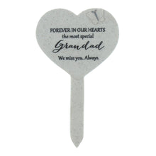 Load image into Gallery viewer, Heart Shaped Graveside Stake- Grandad