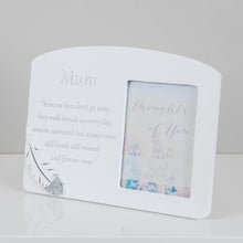 Load image into Gallery viewer, White Wooden Sentimental Memorial Photo Frame - Mum